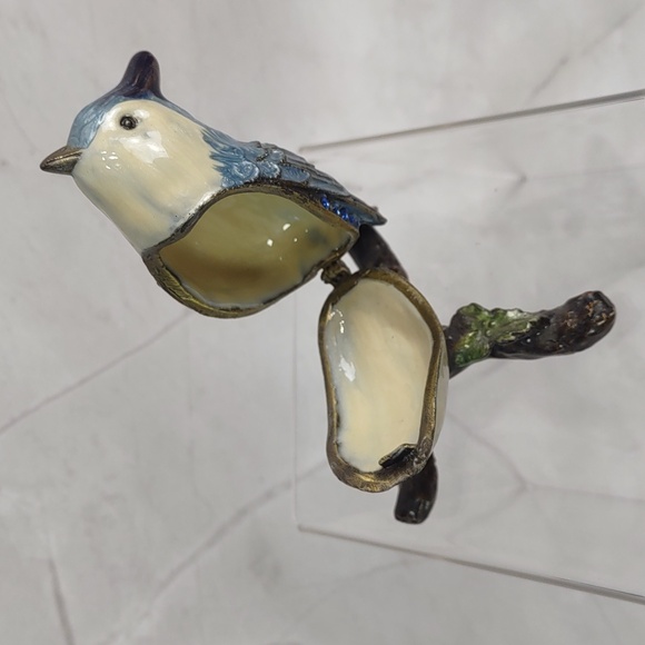 Enamel Blue Jay Trinket Box - Picture 5 of 7